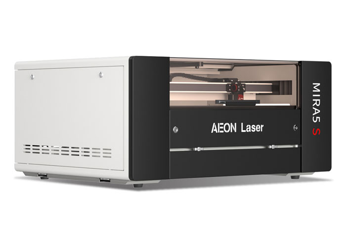 Aeon Mira5 S 女人和拘做受 CO2 Desktop Laser Cutting Machine three-quarter view